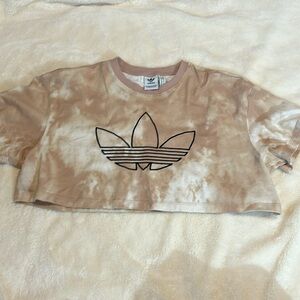 Cream colored Adidas crop top